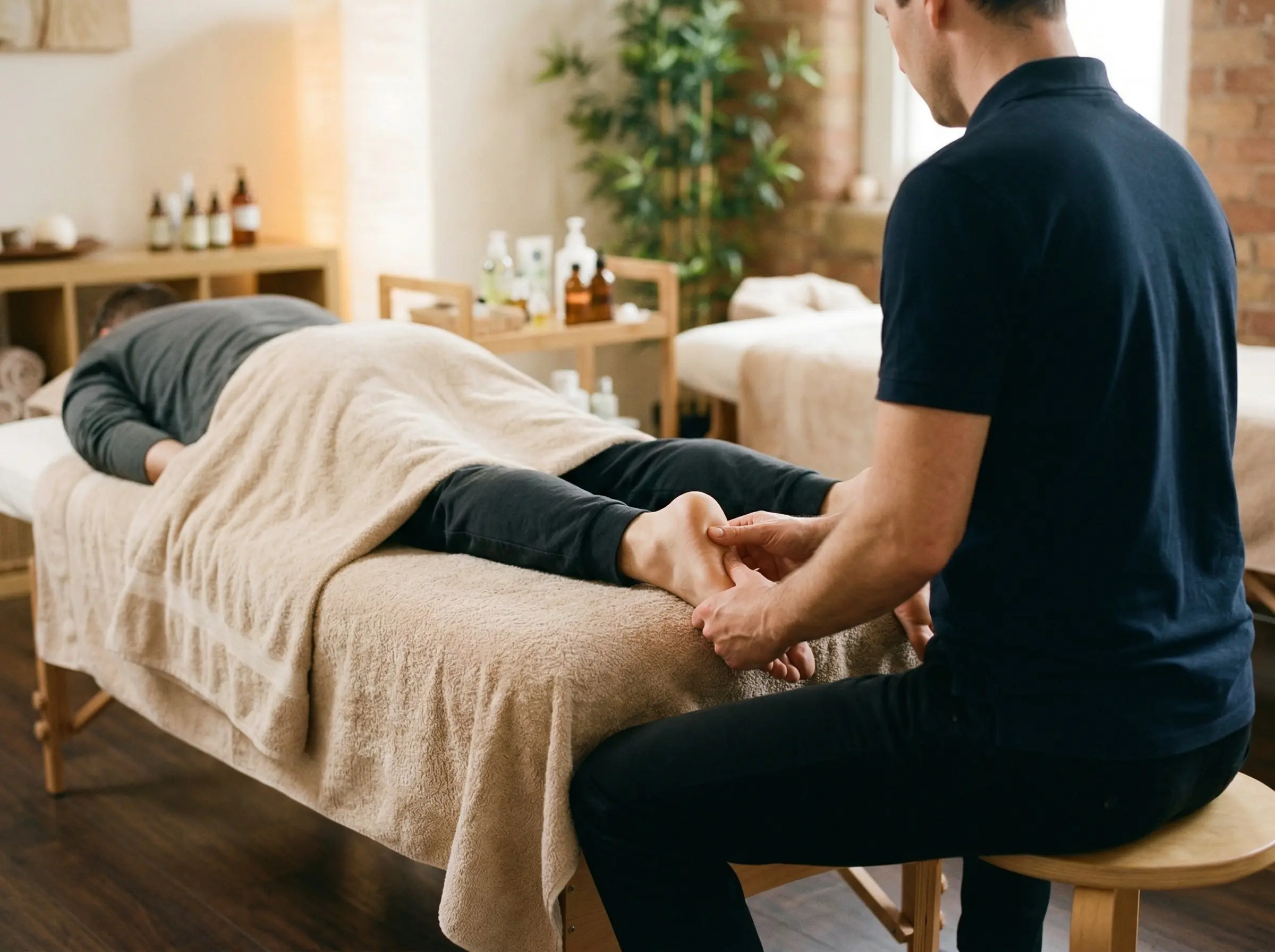 足ツボリフレクソロジーの施術イメージ